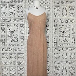 Vintage Jessica McClintock‎ For Gunne Sax Sparkly Shimmery Nude Fairy Dress